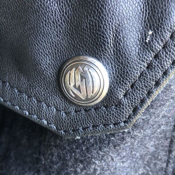 NWOT Roland Sands Designer Men’s Wool/Leather Biker Jacket - Picture 13 of 16
